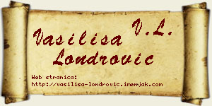 Vasilisa Londrović vizit kartica